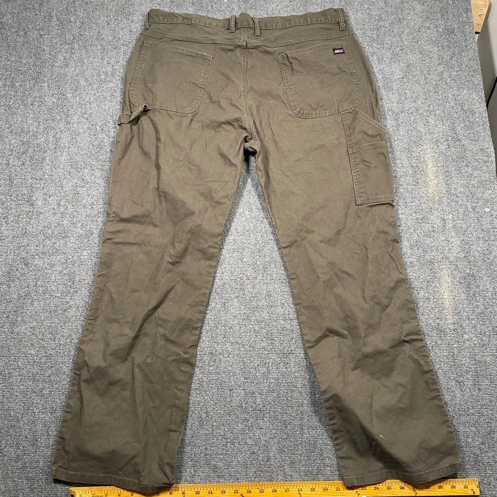 Dickies Work Pants Khaki Tan Carpenter Utility Mens 40x32 Relaxed Fit Canvas